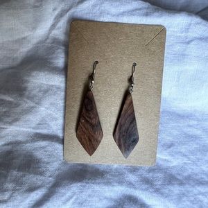 beautiful artist hand made wooden earrings